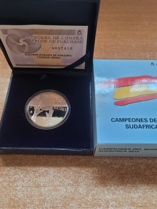 Moneda 10€ Plata Mundial Sudáfrica 2010 CAMPEONES