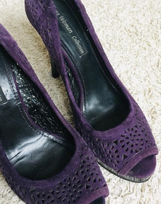 Tacones Zara Morados Talla 38
