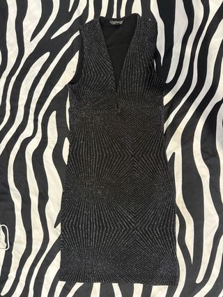 Vestido Topshop Brillante Negro + Top 