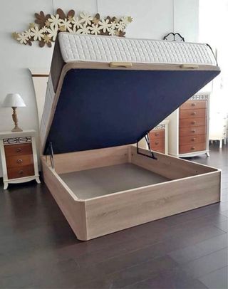 Canapé abatible madera y tela
