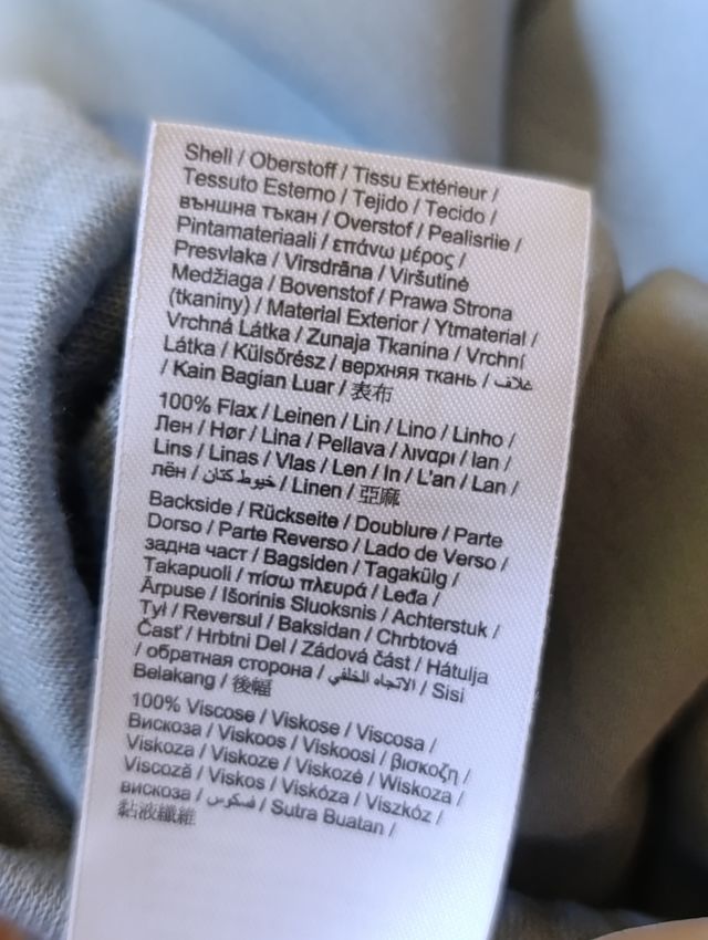 Camiseta de lino y viscosa Esprit talla S