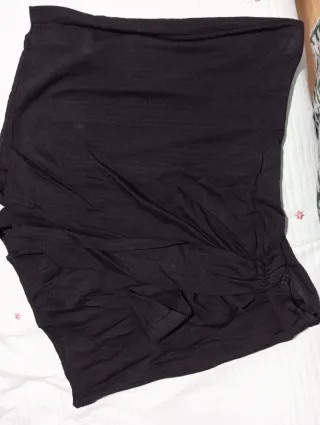 Pantalón falda corto negro T.48