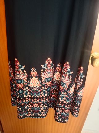 Vestido largo invierno estampado mangas