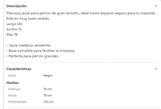 Jaula para mascotas negra