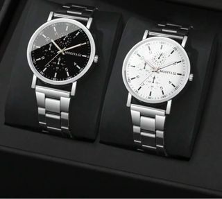 Reloj Modiva Negro y Plateado