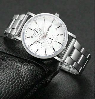 Reloj Modiva Negro y Plateado