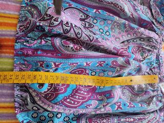 Top corto stampato manica a campana