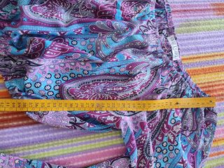 Top corto stampato manica a campana