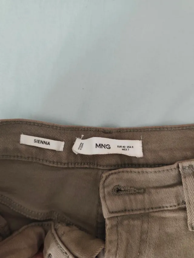 Pantalón Mango Beige Talla 38