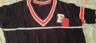 Vestido jersey cuello pico
