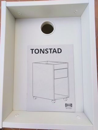 Cajonera TONSTAD con ruedas blanca 35x60