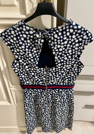 Tubino Kocca fantasia pois blu e bianco