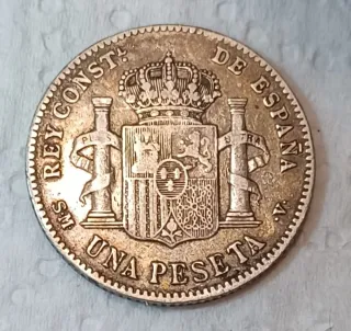 Moneda plata 1 Peseta 1900 Alfonso XIII