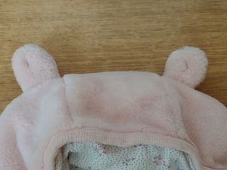 Buzo para bebé rosa con capucha. 0-1 mes