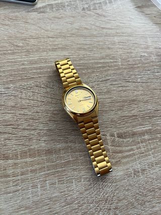 Reloj Seiko 5 automático oro + papeles