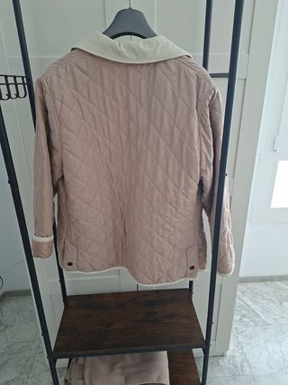 Cazadora acolchada beige mujer