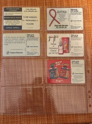 Lotto 5 Schede Telefoniche Francia