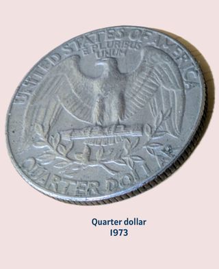 Moneda Cuarto de Dólar 1973