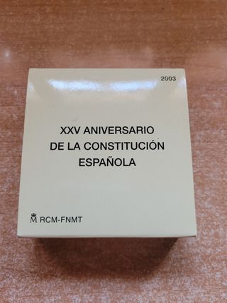 Moneda 10€ Plata XXV An Constitución Española 2003