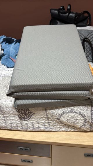 Colchón Cuna Viaje Plegable Gris