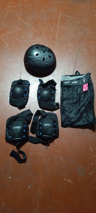 Casco y protecciones skate/scooter