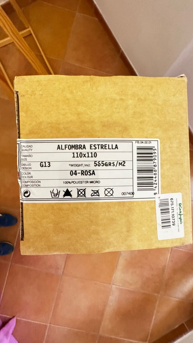 Alfombra infantil estrella rosa