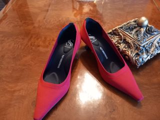 Zapatos rojos tacón bajo talla 40