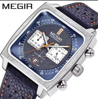 Reloj Megir Cronógrafo Hombre Azul/Plata