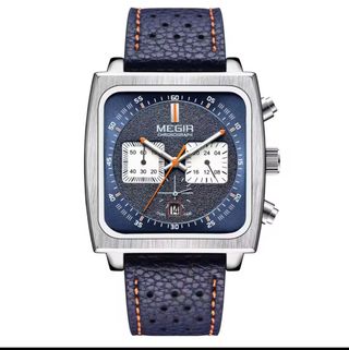 Reloj Megir Cronógrafo Hombre Azul/Plata