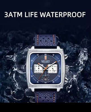 Reloj Megir Cronógrafo Hombre Azul/Plata