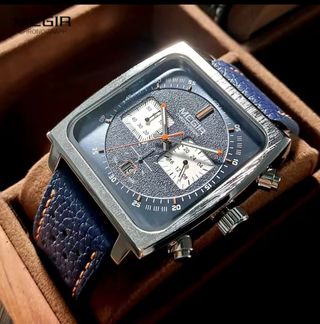 Reloj Megir Cronógrafo Hombre Azul/Plata