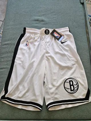 Pantalón Baloncesto Nike Brooklyn Nets Blanco