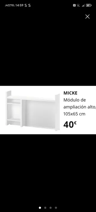 2 Escritorio  Ikea Blanco Madera