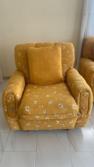 Juego de sillones estampado floral