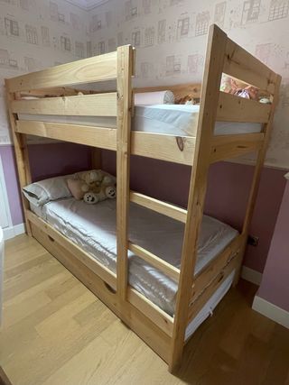Litera madera 3 camas 90x190