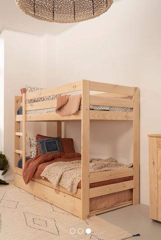 Litera madera 3 camas 90x190