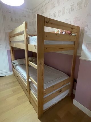 Litera madera 3 camas 90x190