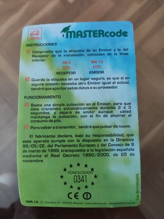 Mando Garaje CLEMSA MASTERcode 