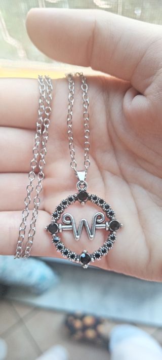 Collana Mercoledì Addams W Nera Argento