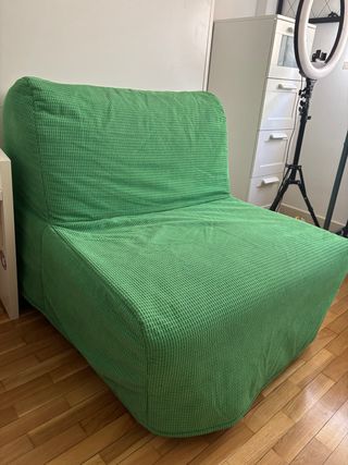 Sillón cama individual verde Ikea