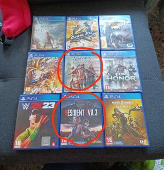PS4 Juegos: Assassin's Creed, Resident Evil 3