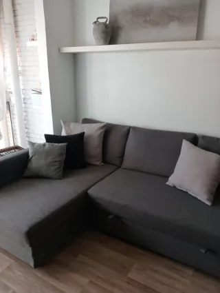 Sofá modular gris Ikea