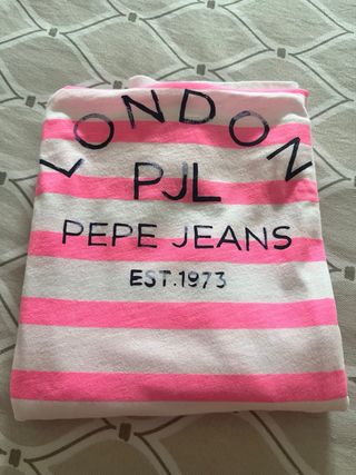 Camiseta Pepe Jeans Rayas Rosas Talla M
