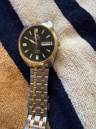 Reloj Orient Automático Dorado y Negro
