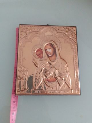 Quadretto Religioso Madonna Bambino Argento