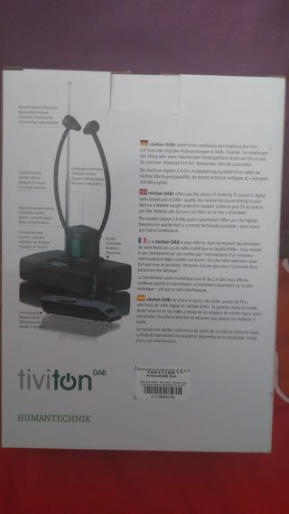 Tiviton Auriculares Inalámbricos TV DAB+