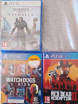 Lote Juegos PS4/PS5: Assassin's Creed, RDR2, Watch