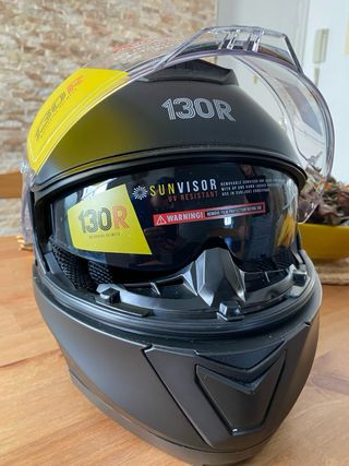 Casco Moto 130R Hakui V2 Negro Mate