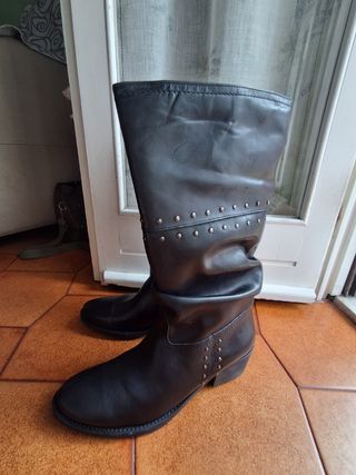 Stivali al ginocchio neri donna n41