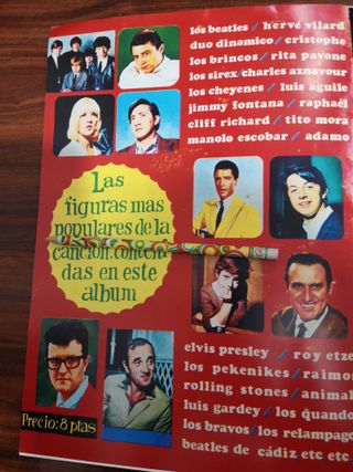 ALBUM CROMO ESTRELLAS DE LA CANCION 1966 LEER TODO